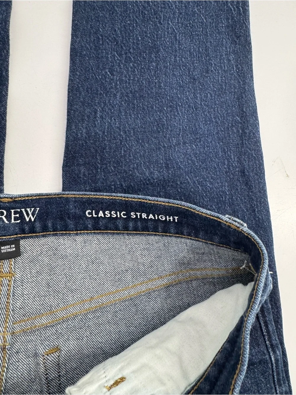 J. Crew Classic Straight Jeans Dark Wash Blue Stretch Denim High Rise Size 27